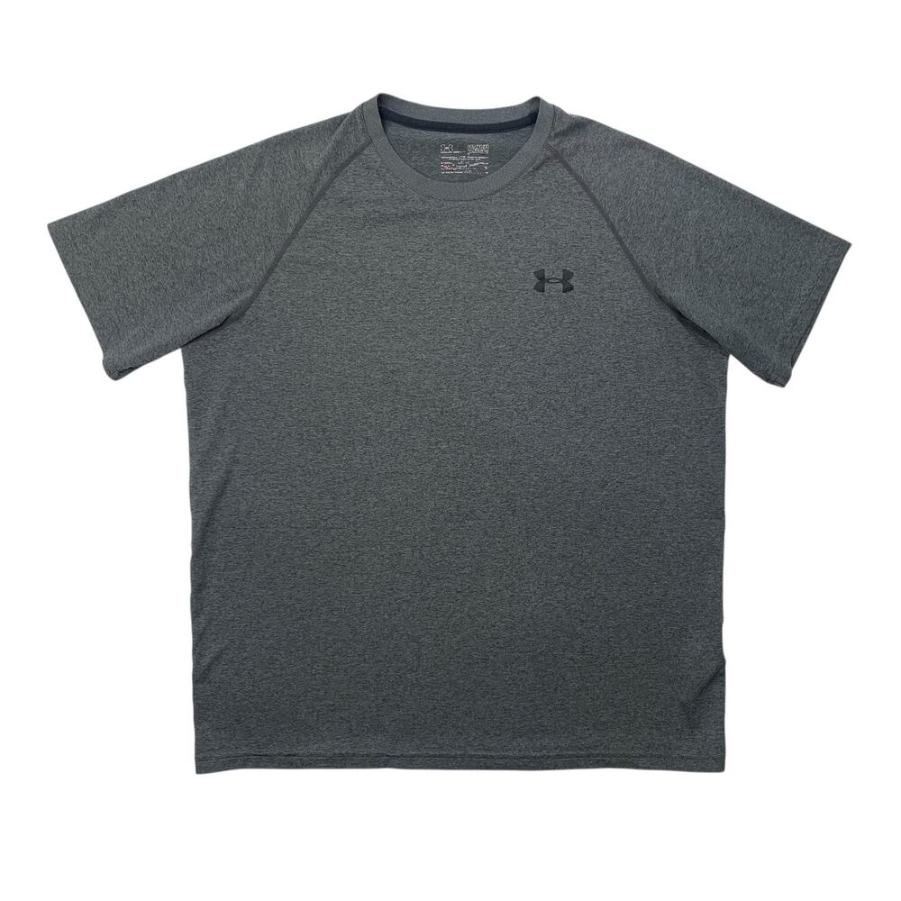 Under Armour Shirt Mens M Medium Grey Tech 2.0 Quick Dry HeatGear Short Sleeve
